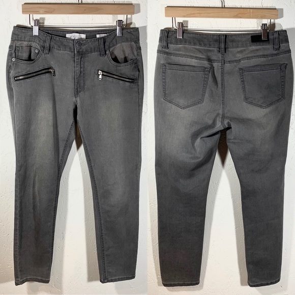 Kenneth Cole Grey Skinny Jeans Size 10 - Picture 2 of 8
